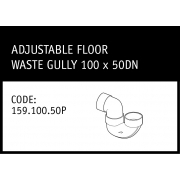 Marley Solvent Joint Adjustable Floor Waste Gully 100 x 50DN - 159.100.50P